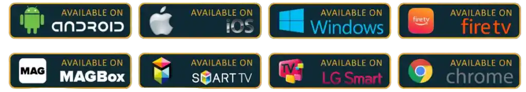 IPTV Anbieter kompatible Geräte — Smart TV, Fire Stick, Android, Apple TV, PC, TV Box